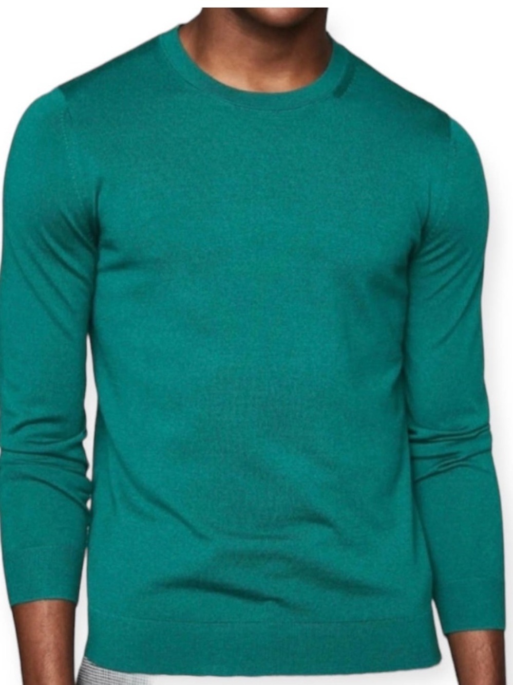 Reiss Wessex Wool Crewneck Sweater NWT Opal Green Medium